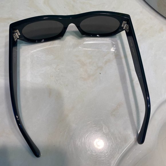 Celine Black Acetate Sunglasses Low Profile NEW - Picture 6 of 9